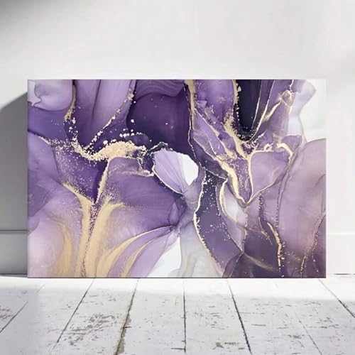 Affiche et impressions violettes dorées pour déco de cuisine et salon