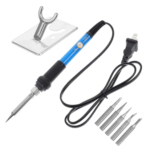 STOBAZA 60w Thermostat Soldering Iron Kit Complete Set for Electronics Diy Jewelry Welding Tips and Stand