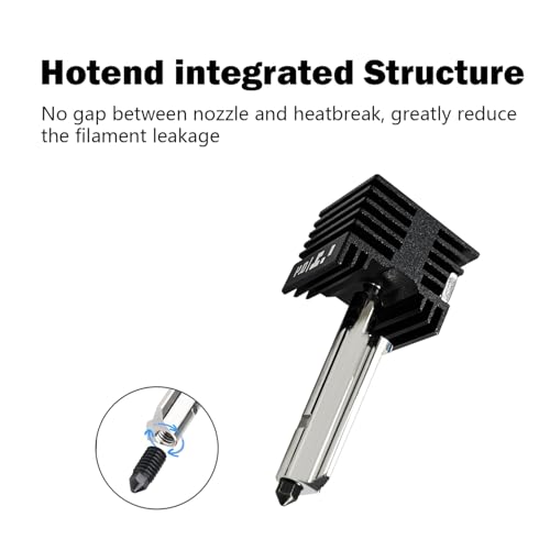 RugooSpink 2PCS 0.4MM gehärtetes Hotend für P2S/X2D/H2S/H2D/A1/A1 Mini Hot End Extruder Hotend mit 2PCS Silikon Sleeve Assembly Druckkopf Ersatz für Bambu Lab 3D Drucker