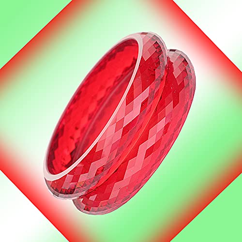 Image of NMII Acrylic (Plastic) With Diamond Cut Pattern Glossy Finished Kada Set For Women & Girls | Stylish Kada For Women | Wedding, Party & Gift - Set Of 2