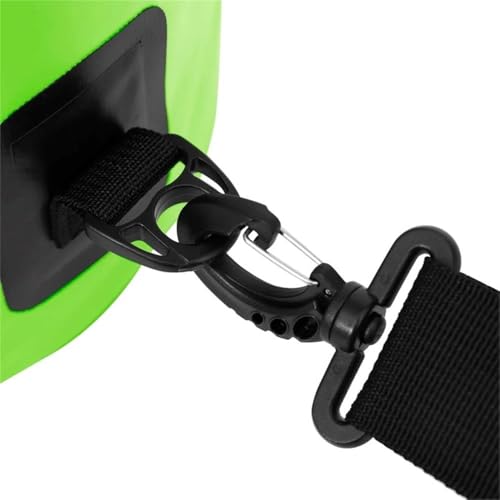 Pemberly Row Bolsa Seca de PVC, Capacidad 5.3 gal, Ligera y Duradera, Acabado Verde y Negro, 14.2" x 24", Diseño con Cierre Impermeable, Correas Ajustables para Hombro, Plegable para Actividades al Aire Libre miniatura 4