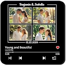 Custom Fridge Magnet With Built-in Music Player & Photo - Personalized Refrigerator Magnet, Customized Album Sticker Gifts for Couples, Music Lovers for Christmas C