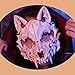 EULAPGOE Tier Skelett Maske Halloween, Harz Hund Schädel Knochen Zähne Scary Horror Teufel Werwolf Halbmaske für Karneval Karneval Halloween Kostüm