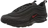 nike wie fallen größen aus Nike Swoosh, Lifestyle Nike Herren Air Max 97 Fitnessschuhe, Mehrfarbig (Black/University Red/Black 001), 44 EU