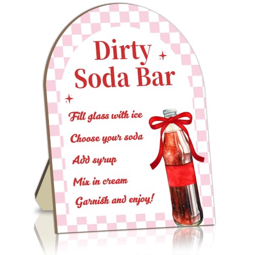 Dirty Soda Bar Sign, Mocktail Beverage Setup Table Decor
