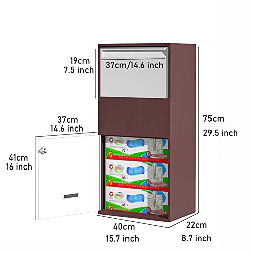 Secured Package Delivery Box For Porch Lockable Package Drop Box For Outside Extra Large Freestanding Mailboxes Heavy Duty Weather Proof Package Delivery Parcel Mail Drop Box (Size : 15.7X29.5 Inch) #TOP4