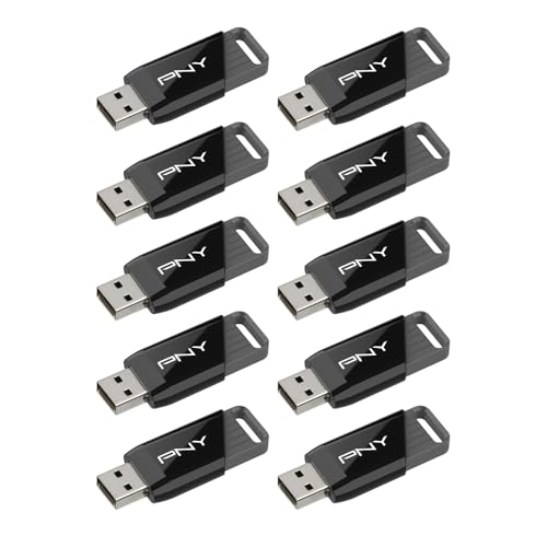 Image of PNY 32GB Attache X USB 3.2 Gen 1 Flash Drive, Advanced Performance Up to 130MB /s Read, Everyday Data Store & Transfer, Reliable Portable Storage, Durable, Type-A, Computers, Laptops, Desktops, 10-Pack