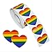 500 Pezzi Adesivi Gay Pride Arcobaleno LGBT Gay Pride Adesivi a Forma di Cuore Impermeabili Gay Pride Adesivo amore arcobaleno Adesivi di Orgoglio Gay Rotolo per Gay Pride sfilata Festa Decoro 4*5cm