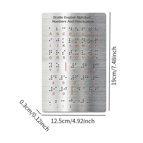 Milageto Placa do alfabeto braille, ferramenta educacional fornece presentes, aprendizagem braille c