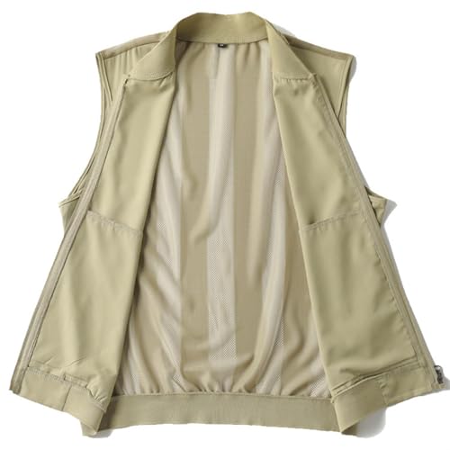 Mens Lightweight Zipper Vest Outdoor Athletic Fishing Sleeveless Jacket Fall Trendy Sleeveless Outwears3