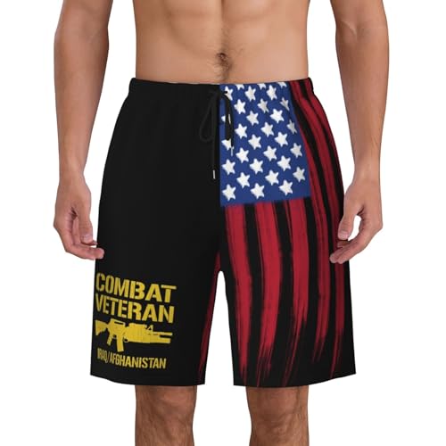Combat Veteran Iraq and Afghanistan Mens Swim Trunks Quick Dry Board Shorts 7" - Hawaii Beach Swimwear4