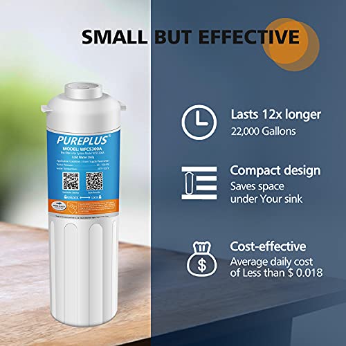 Pureplus Wfc5300A Under Sink Water Filter, 22000 Gallons, 99.99% Chlorine Reduction, Nsf/Ansi Certified, Replacement For Wfs5300A Under Counter Water Filtration System #TOP3