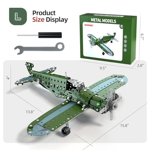 Model Airplane STEM Building Projects Toys - DIY Building STEM Projects Toys for Kids Boys Girls Ages 8-12-16, Assembly Science Kit Model Plane Birthday Gift Toys for Kids Boys 8 9 10 11 12 Years Old - image 7