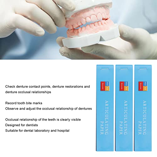 Papel Articulado de Mordida, Papel Articulado Profissional Azul Fino para Laboratório Dentário