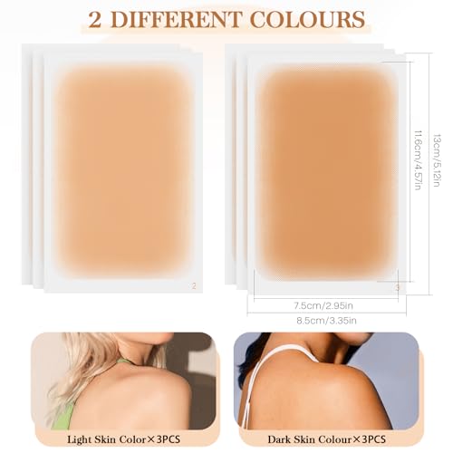 LXIANGN Tattoo Cover Up Tape 6 Pcs Ultra ThinTattoo Cover Up Patch Invisible Waterproof Skin Tone Concealer Sticker for Covering Up Scars Tattoos - Thumbnail 6