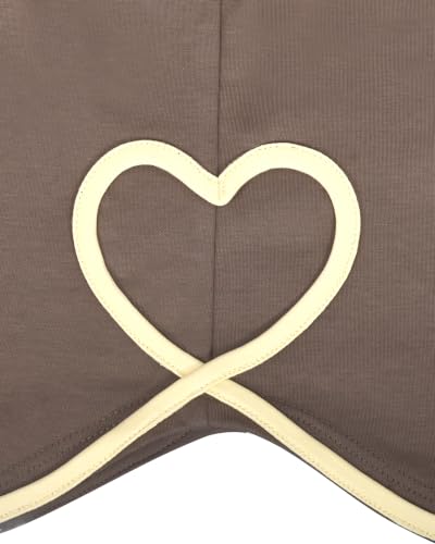 Image of Sunny Fashion Girls T-Shirt Top Short Pants Gym Active White Gray Heart