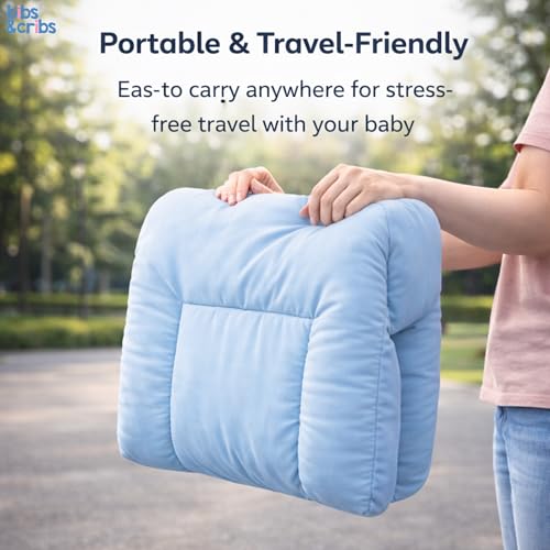 Image of Bibs & cribs Baby Bedding Set for New Born Mosquito Net for Newborn Infant 0 to 12 Months Soft Travel Sleeping Baby Bed Mattress with Pillow Portable Baby Nest for Boys and Girls