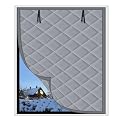 Window Insulation Kit, Oxford Cloth Cotton Layer Thermal Window Cover with Tape for Weatherproofing Window Insulation for Winter(50x50cm,Grey)