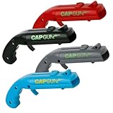 Cap Gun Bottle Opener,Funny Shooting Gun Creative Opener for Family Gatherings Party Games Bar Outdoor BBQ,Cool Gifts for Father's Day Birthday Christmas (4, Red-Black-Blue-Gray)