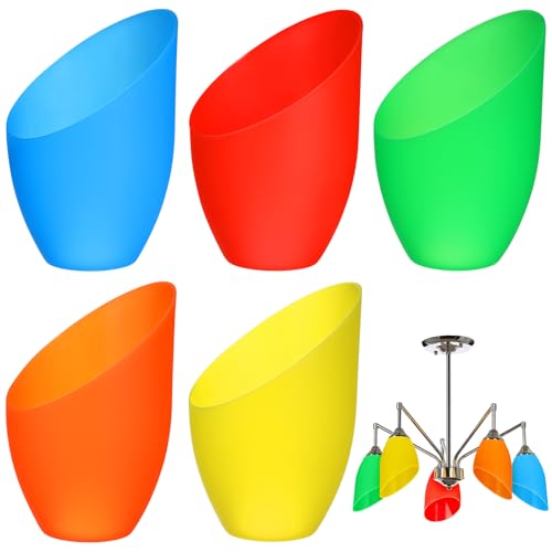 Image of LIFKOME 5-Pack Plastic Lampshade Replacement Horseshoe Lamp Cover for Floor Lamp Table Desk Lightweight Shade Accessories 5.51 X 3.54 X 3.54 in