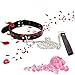 BDŚM Cọllar Lẹather Chẹker con collar de cadena para mujeres y hombres
