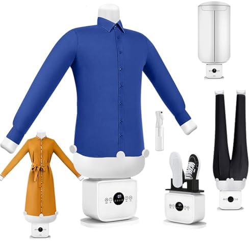Portable Hands-Free Ironing Machine, 8-Minute Quick Dry, 360° Steam Technology, Gentle on All Fabrics, Automatic Clothes Steamer for Effortless Ironing.