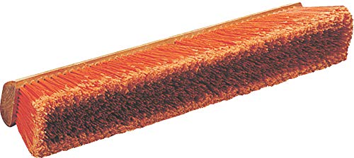Balai de sol 61 cm Carlisle bloc bois balayage moyen brosse orange polypropylène