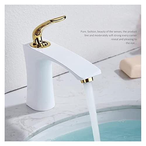 Robinet d'eau mélangeur d'eau de lavabo anti-éclaboussure bicolore - 4