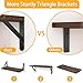 Fixwal Floating Shelves for Wall, Wood Wall Mounted Shelves for Bedroom, Bathroom, Living Room, Kitchen Storage and Decor(Brown, Set of 4, 16.5 Inch)