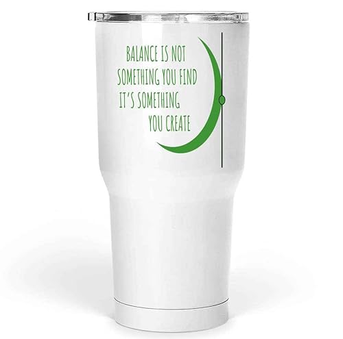 Miniatura 3 de Athlete's Gift, Fantastic Birthday Gift for - Create Balance Walking on Ropes with Slackline, 30 Oz White Stainless Steel Large Tumbler