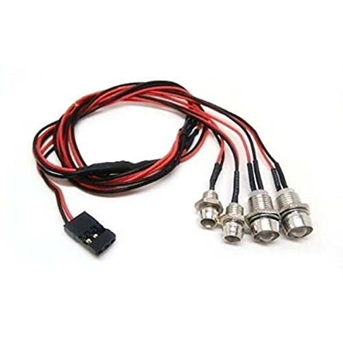 Foxnovo 4leds LED Light Set Headlight Taillight for Rc Car Truck Tank HSP Tamiya D3