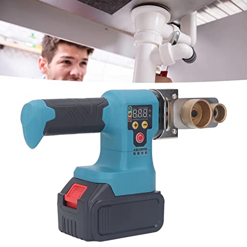 Heat Gun Handheld Welding Machine Water Pipe Melting Device Electric Hot Melt Machine with Lithium Battery Rechargeable PPR Water Pipe Melter Fuser 100?240V(US Plug 100?240V)