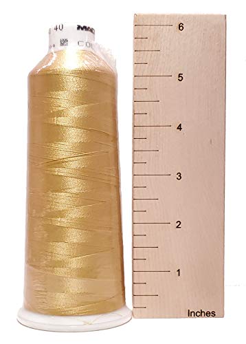 Madeira Rayon Embroidery Thread 5500Yd Cone Gold Beige Color: 1070 #TOP2