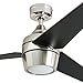 Honeywell Ceiling Fans Eamon Modern 52 Inch Ceiling Fan with Light, Remote Control Fan, LED Indoor Fan with 3 Blades, Brown Maple and Black Blade Finish Options, Brushed Nickel (50604-01)