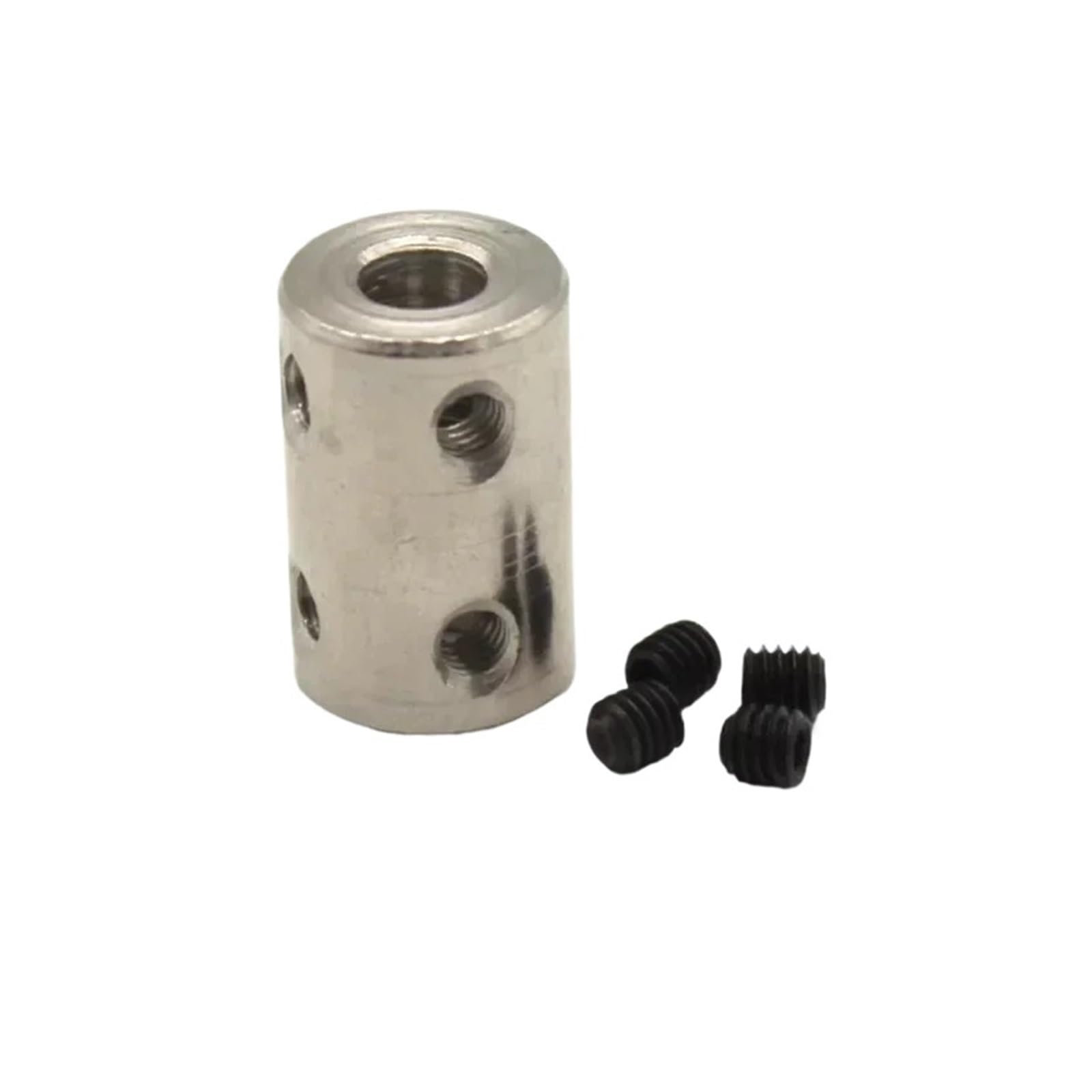 1 jeu d'accouplement rigide 3mm 4mm 5mm 6mm 8mm 10mm 12mm 45#, connecteur de Joint moteur coupleur d'arbre en acier for bricolage(6mm-6mm(1Set))