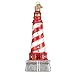 Produktbild Old World Christmas Collection Glasornamente für Weihnachtsbaum, weißer Schwein, Leuchtturm