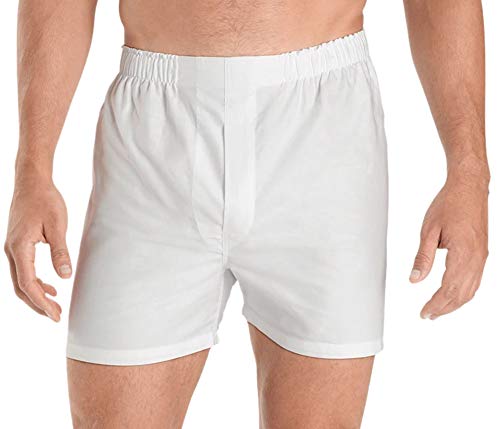 Brooks Brothers Men's 00003821 Oxford Cotton Boxers, White