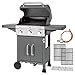 Produktbild ProfiCook Gasgrill mit 3 Zonen inkl. Hochleistungsbrenner (bis 450°C), Grill mit 2 gusseisernen Grillrosten und Flaschenöffner, Grillwagen mit Ablage u. Gehäuseschrank für 5kg-Gasflasche - PC-GG 1256