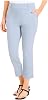 Hilary Radley Ladies Pull On Ankle Pants as1, Alpha, xx_l, Regular, Regular, Light Heather Blue