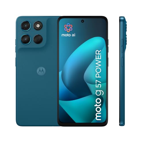 摩托罗拉 Moto G57，三年保修（8/256GB，5000 万像素 + 800 万像素双摄像头 + 防闪烁传感器，6.72 英寸 120Hz 显示屏，5100mAh 电池，骁龙 6s 第四代处理器，Android 16 系统），PANTONE Corsair 配色