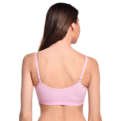 Image of FINE GIRL Women's Cotton Non-Padded Non-Wired Sports Bra Combo (Pack of 3)