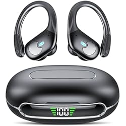 Auriculares Inalambricos Duraderos IKT Auriculares Inalambricos Deportivos, Auriculares Inalambricos Bluetooth 5.3 con 4 mics, 60 Hrs Auriculares Cancelacion Ruido ENC. Bajos Profundos. Cascos Inalambricos Bluetooth IPX7 Impermeable