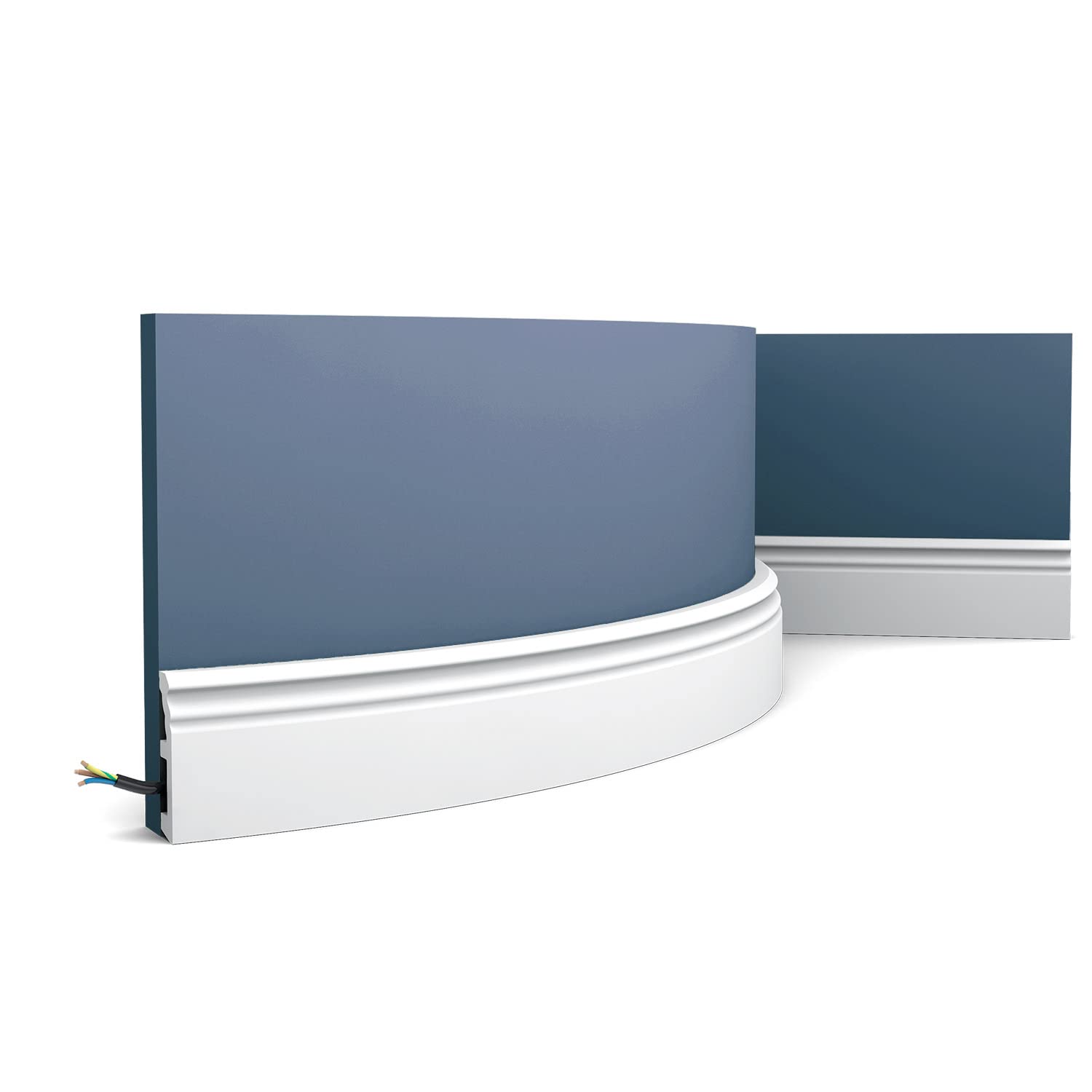 Plinthe intemporelle flexible SX195F para renovar las curvas de salones modernos