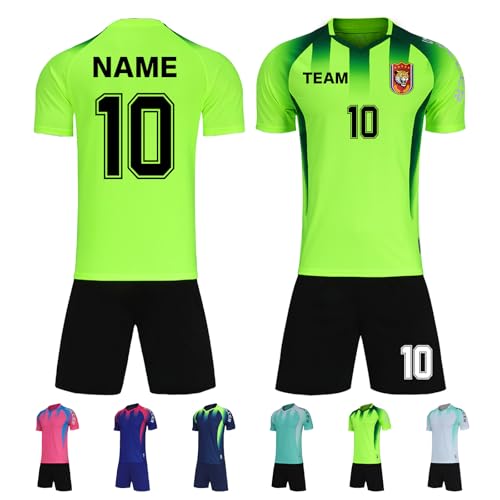 ORYG Custom Soccer Jerseys for Boys Girls Personalized Soccer Team Uniforms for Women Men with Name Number Logo Team Name Neon Green
