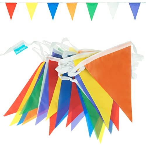 Goodymax® Wimpelkette 7 m Farbmix bunt Polyester Stoff 14 x 20 cm