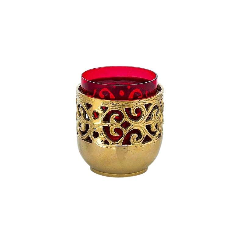 Christian Brass Table Oil Vigil Lamp with Cross, Handmade Prayer Standing Oil Lamp, Orthodox Oil Candle with Glass Cup, Religious Decor YES