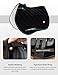 Harrison Howard Velvet English Saddle Pad - Close Contact Soft Cushioning Pad for Horse Riding Back Black