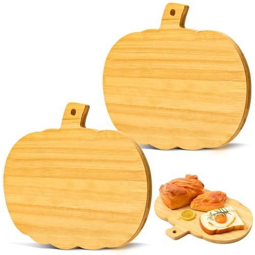 AWIZOM 2 Piezas Tabla de Cortar de Calabaza Halloween Bamboo 35x27x1.5 cm miniatura 1