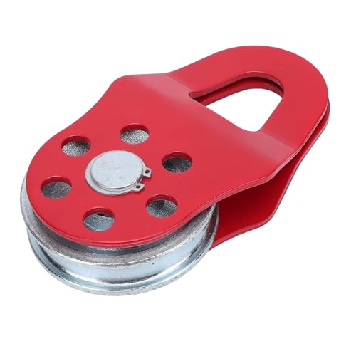 Zoeyilan Winch Snatch Block Pulley, 8T Heavy Duty Block and Tackle Pulley, Carbon Steel Towing Pulley Block, High Strength, for Truck Tractor ATV UTV, 1 Pack, Red