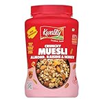 Kwality Muesli Crunchy Almonds, Raisins & Honey 900g | 87% Multi Grains| Natural Source of Vitamin & Iron, High in Protein & Fiber, Low Fat & Cholesterol-Free